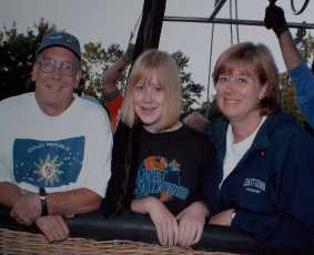 Tom, Katie, & Susi hot air ballooning